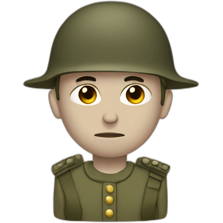 Sad soldier emoji