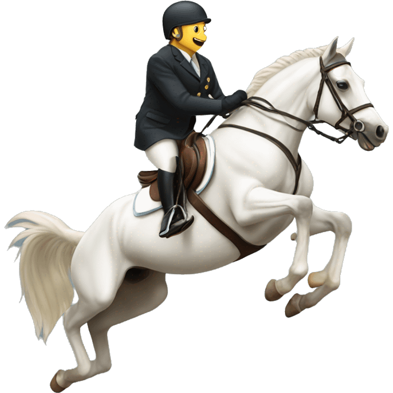 A horse jumping wiht out  a rider  emoji