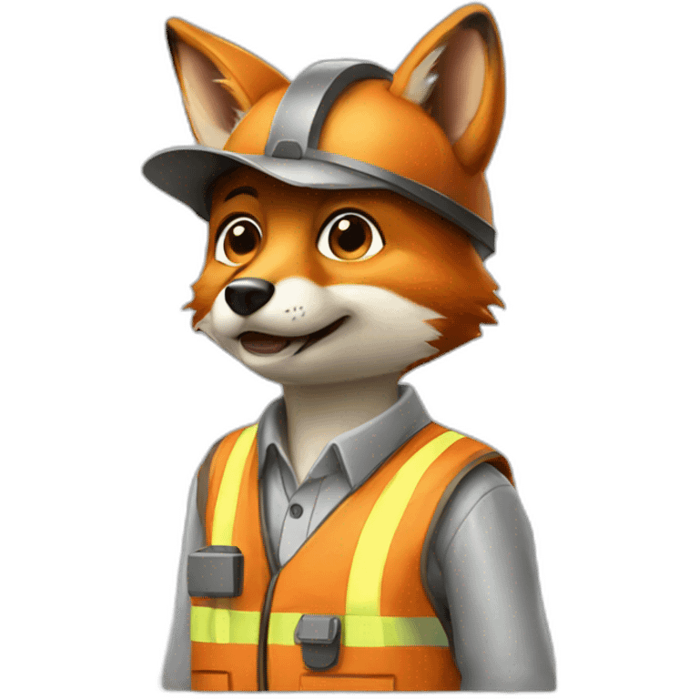 animal fox engineer emoji