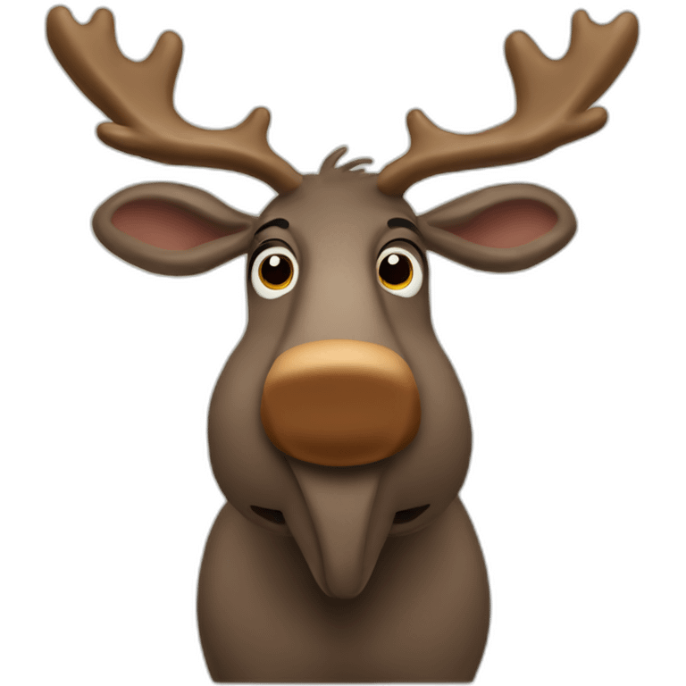 cute bullwinkle moose emoji