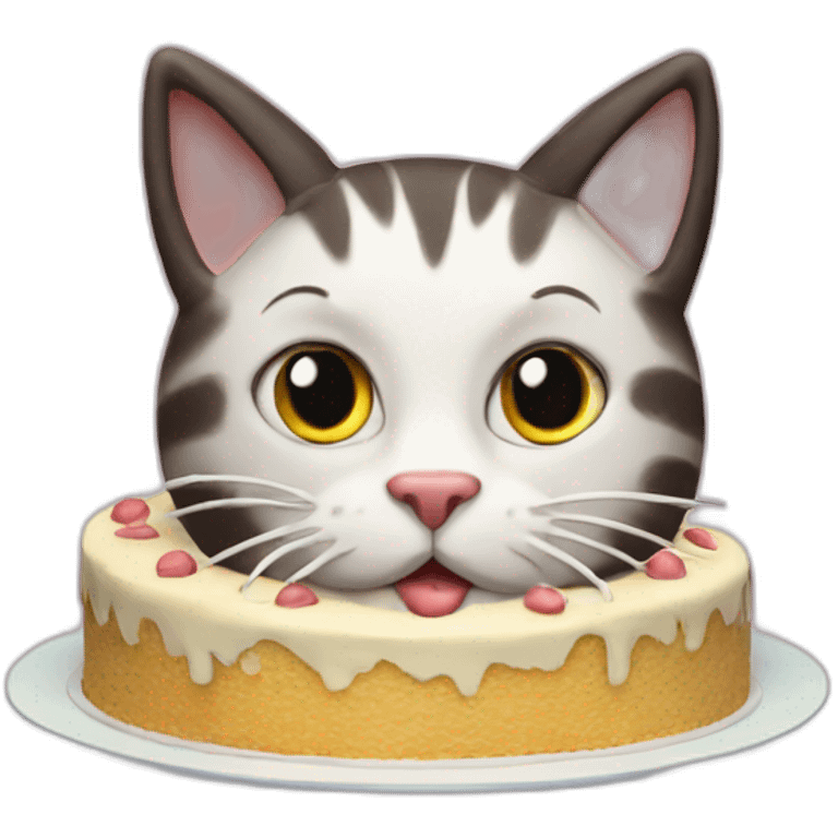 Cat cake emoji