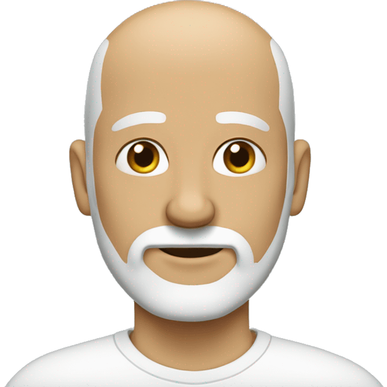 bald middle age man with 3-day beard emoji