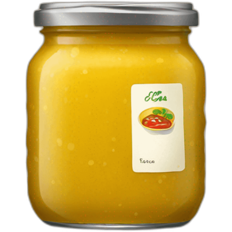 salsa sauce jar yellow label emoji