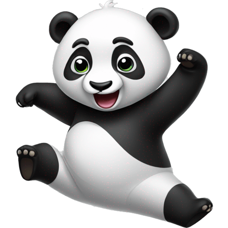 panda dancing having fun emoji