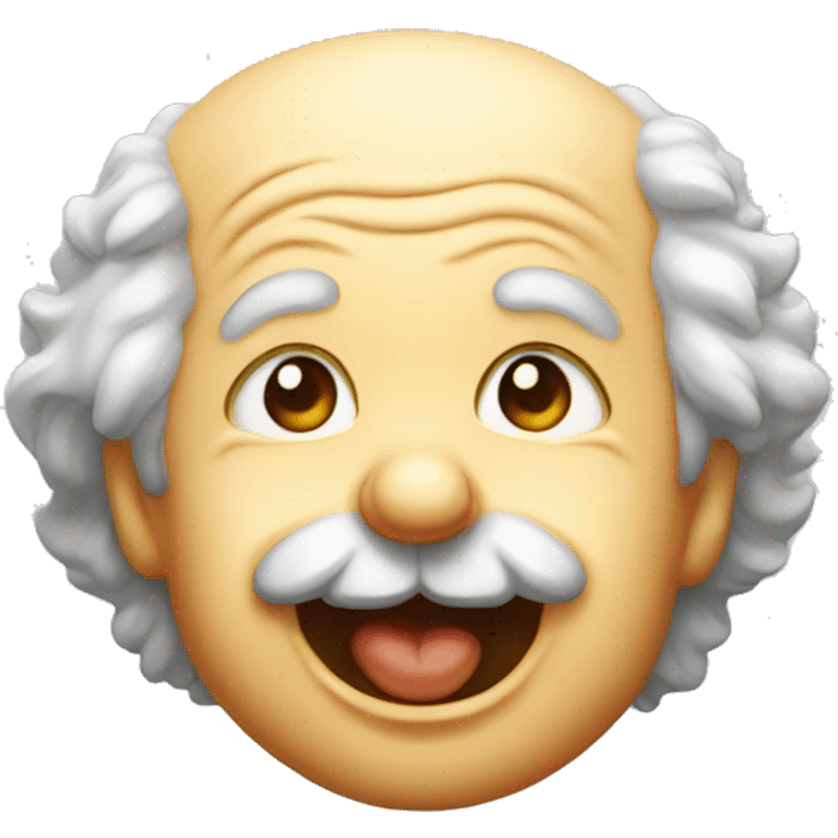 albert einstein happy infant face badge emoji