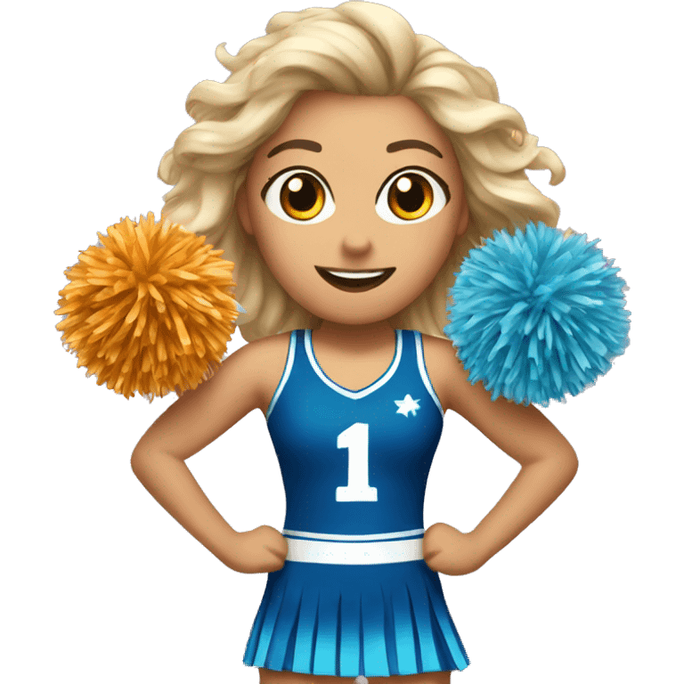 Cheerleader with Pon poms emoji