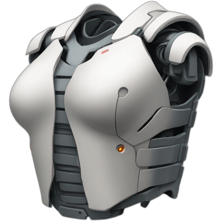 Female robot chest, side-view emoji