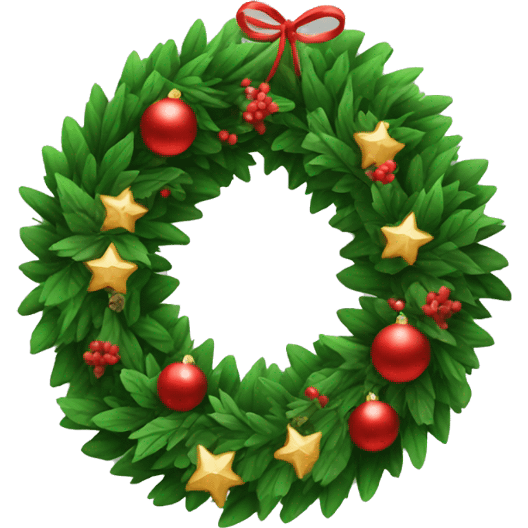 Christmas wreath emoji