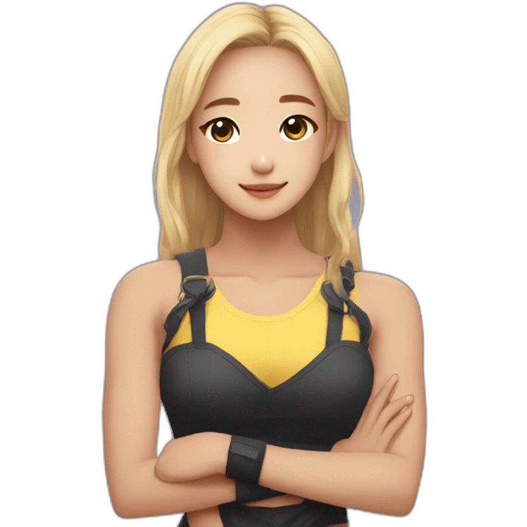 arms crossed kpop girl idol emoji