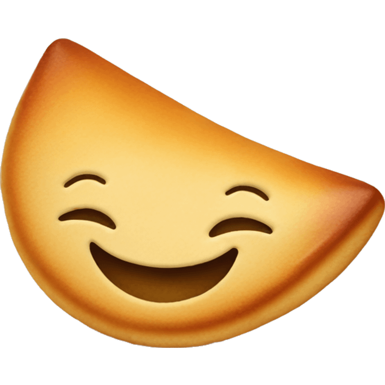 A fortune cookie with a smile emoji