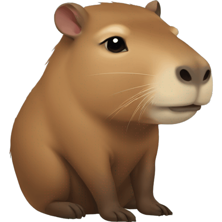 Capybara sitting full body emoji