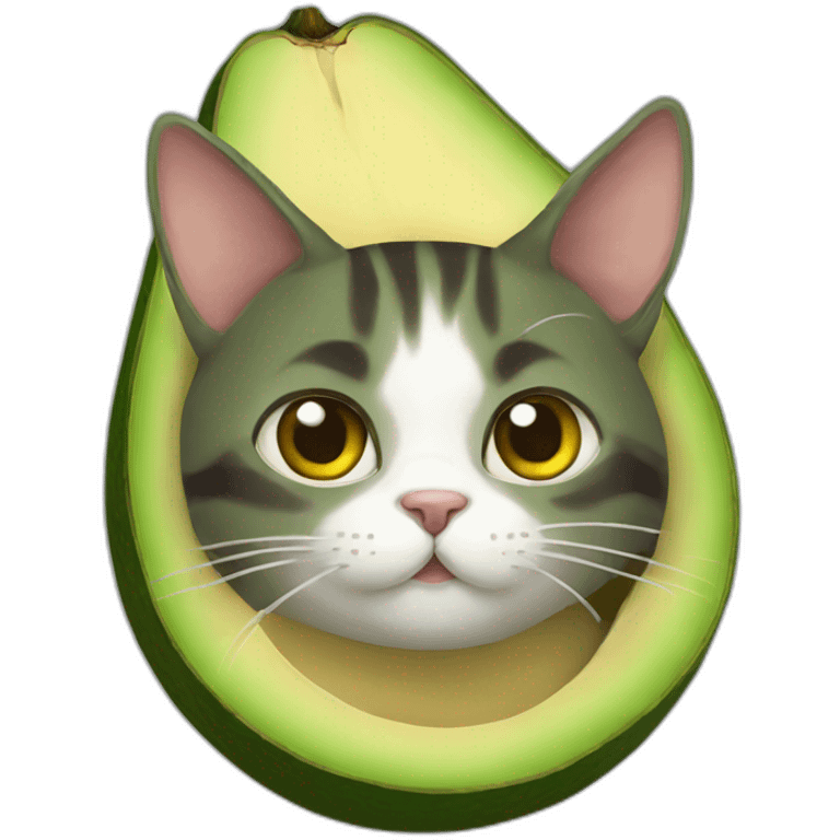 Avocado cat emoji