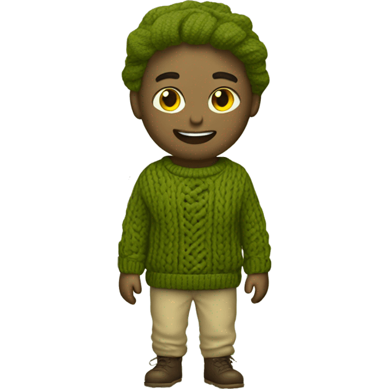 sweater olive green emoji