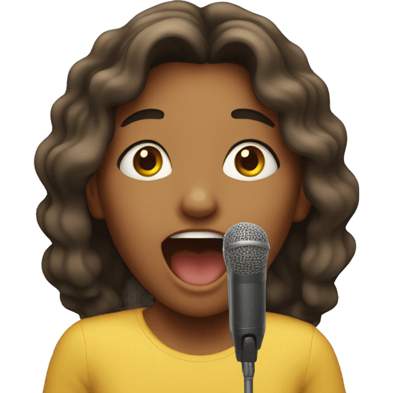 girl singing  emoji