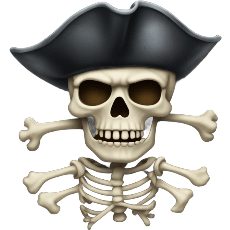 Pirate Skeleton, dark, scary emoji