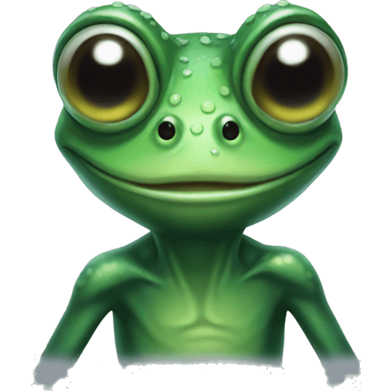 Frog alien emoji