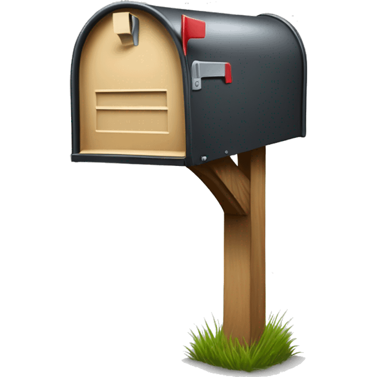 Isolated realistic Full length mailbox emoji