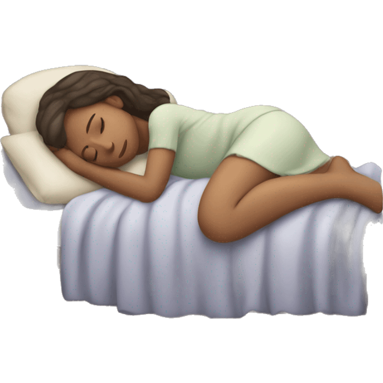 Girl sleeping on Christmas Eve emoji