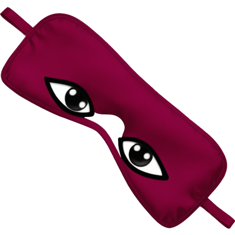 Bordeaux red silk eye mask emoji