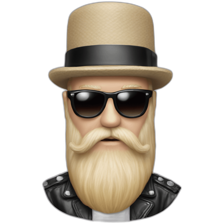 Hyperrealist Zz top emoji