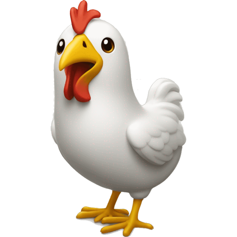 Pollito, con casco y que diga Jhan emoji