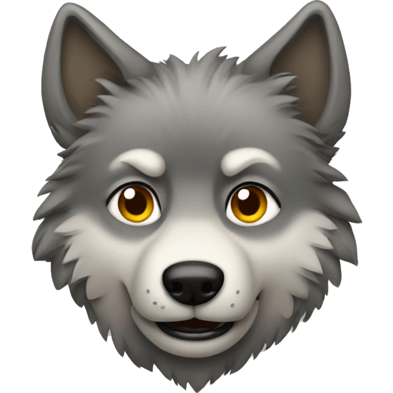 Wolf with pant fur emoji