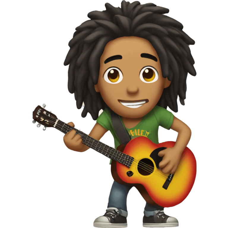 Bob marley with guitar emoji