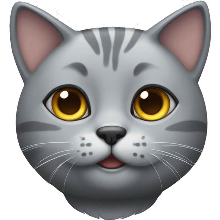 Cute grey cat emoji