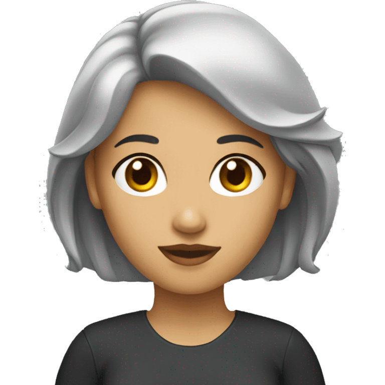 mujer con pc emoji