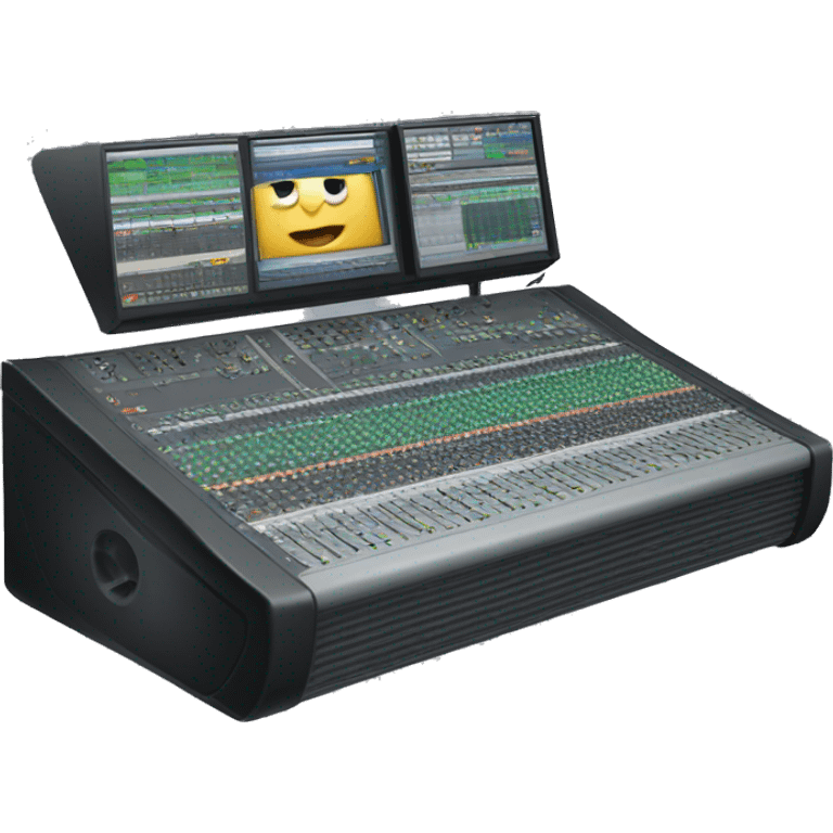 A camera vision mixing desk emoji