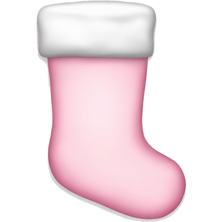  light pink Christmas stocking with bow emoji