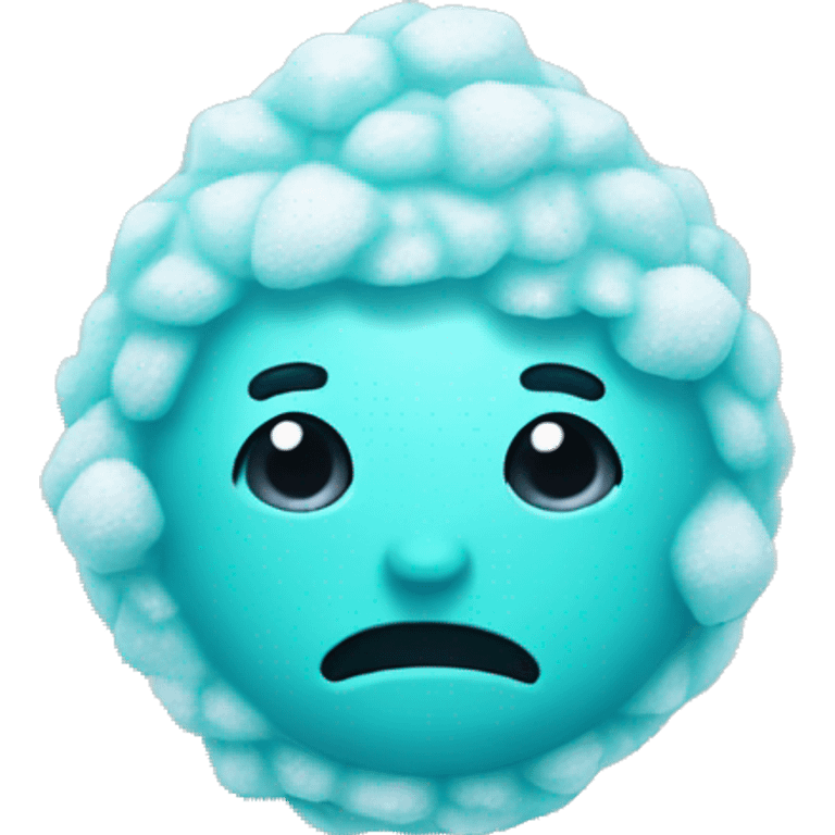 freezing blue mint emoji