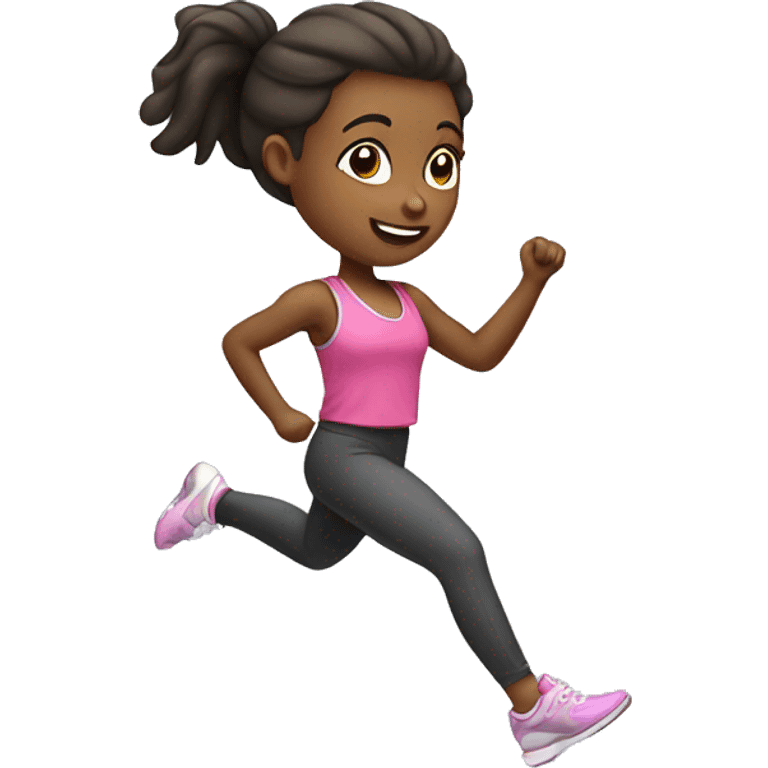 girl doing aerobic emoji