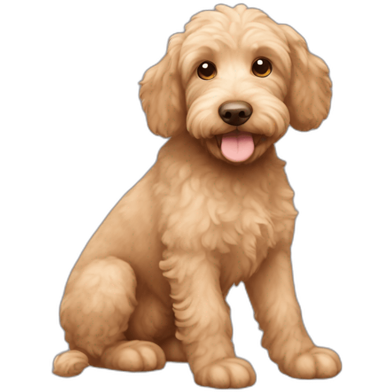 Mini labradoodle apricot with big ears emoji