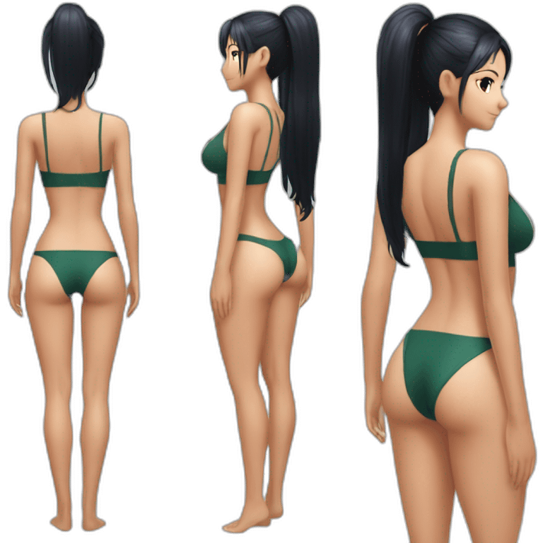 nico robin full body pawg swimsuit back shot emoji