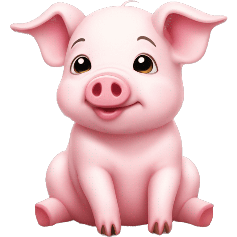 Good night very cute pig emoji