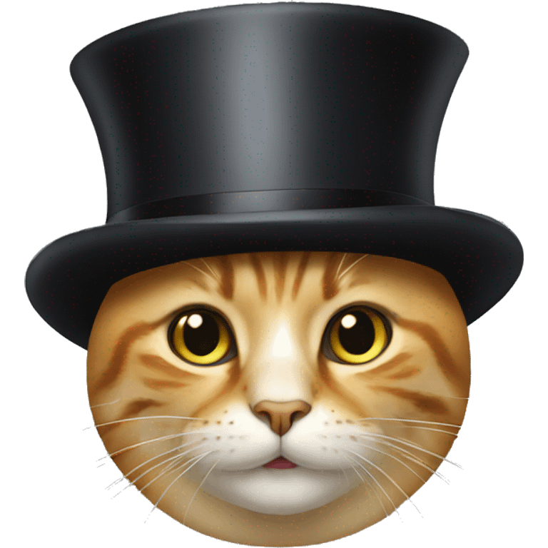 Cat on/in top hat emoji