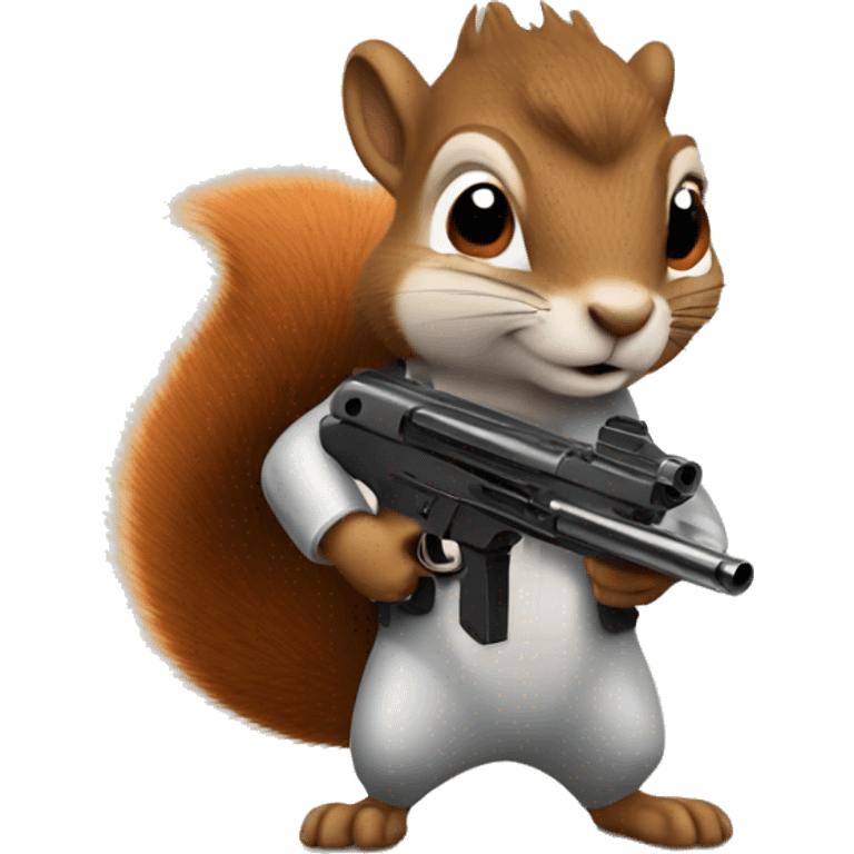 squirrel holding a gun emoji