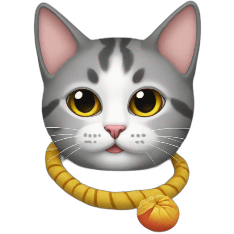 Cat with a chicha emoji