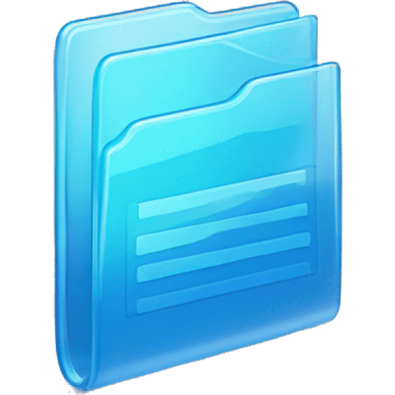 3d glass icon folder with documents in blue color, with ARCHV on the front emoji