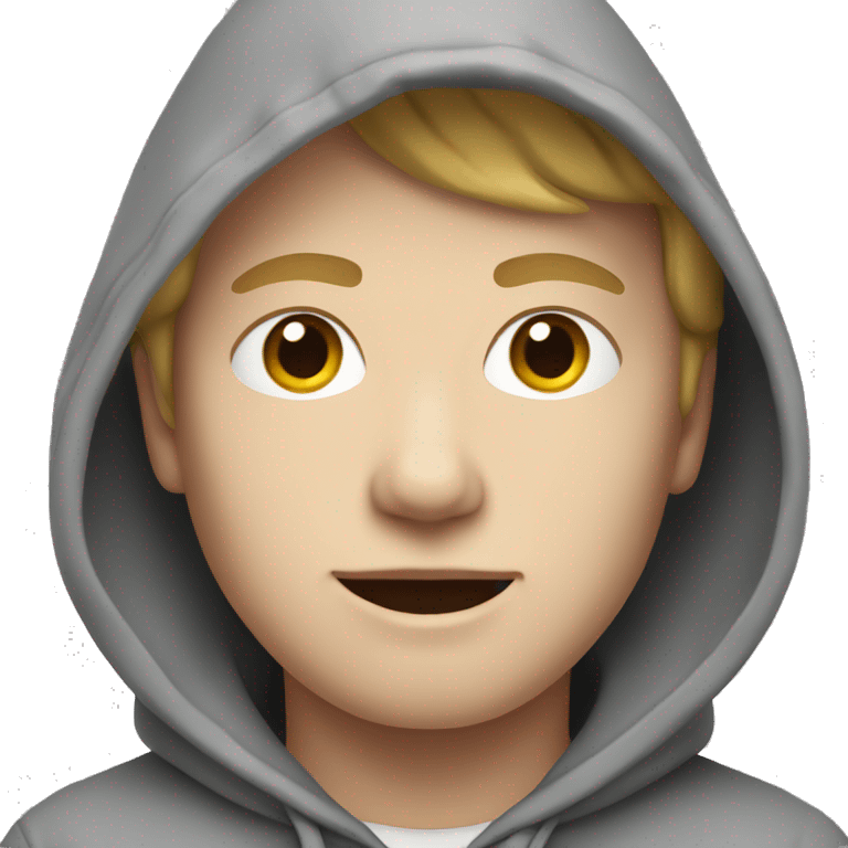 white boy with hoodie  emoji