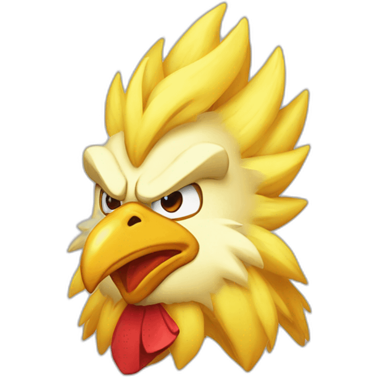 Super saiyan chicken emoji