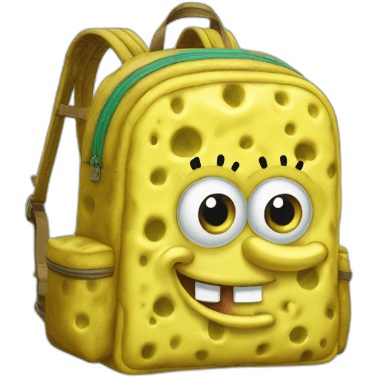 A spongebob bagpack  emoji