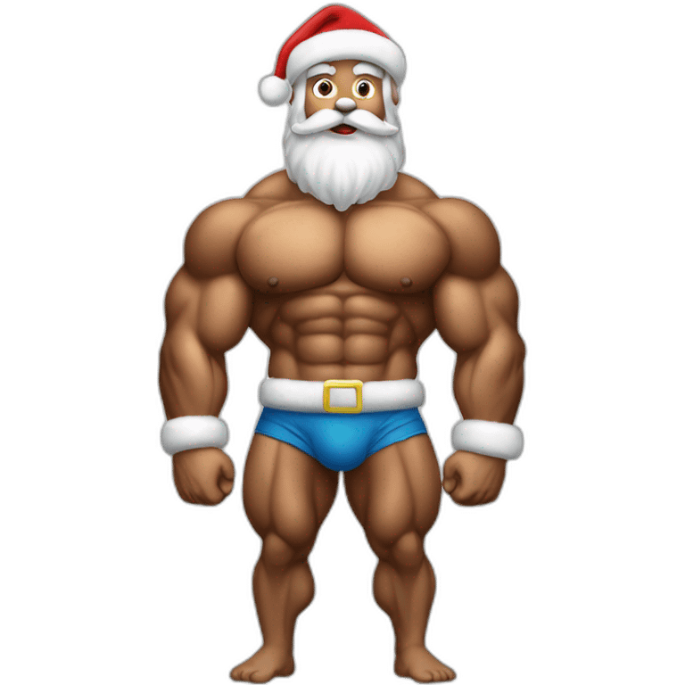 body builder santa emoji