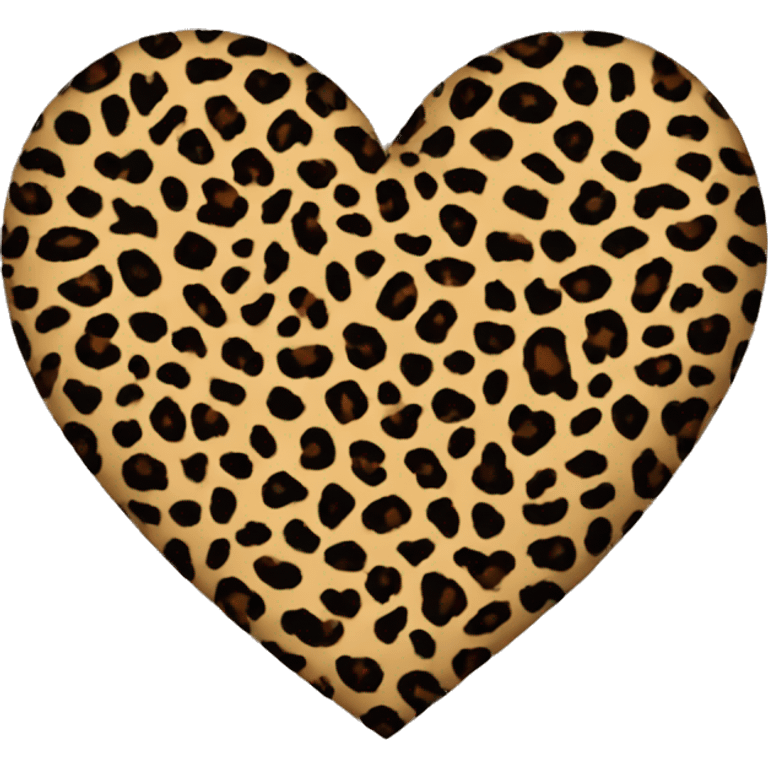 leopard print heart emoji