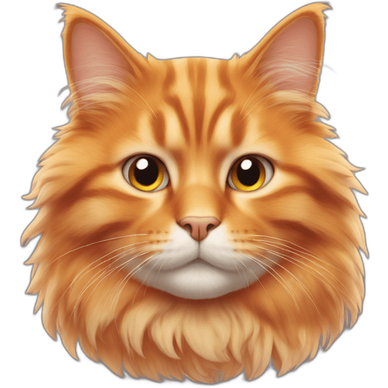 Fluffy orange cat emoji