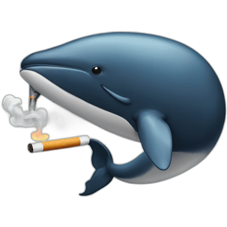 whale smoking a cigarette emoji