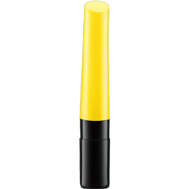 One blank Yellow lipgloss in a tube with black cap  emoji