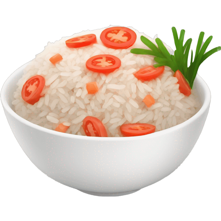 rice with tomato and surimi emoji