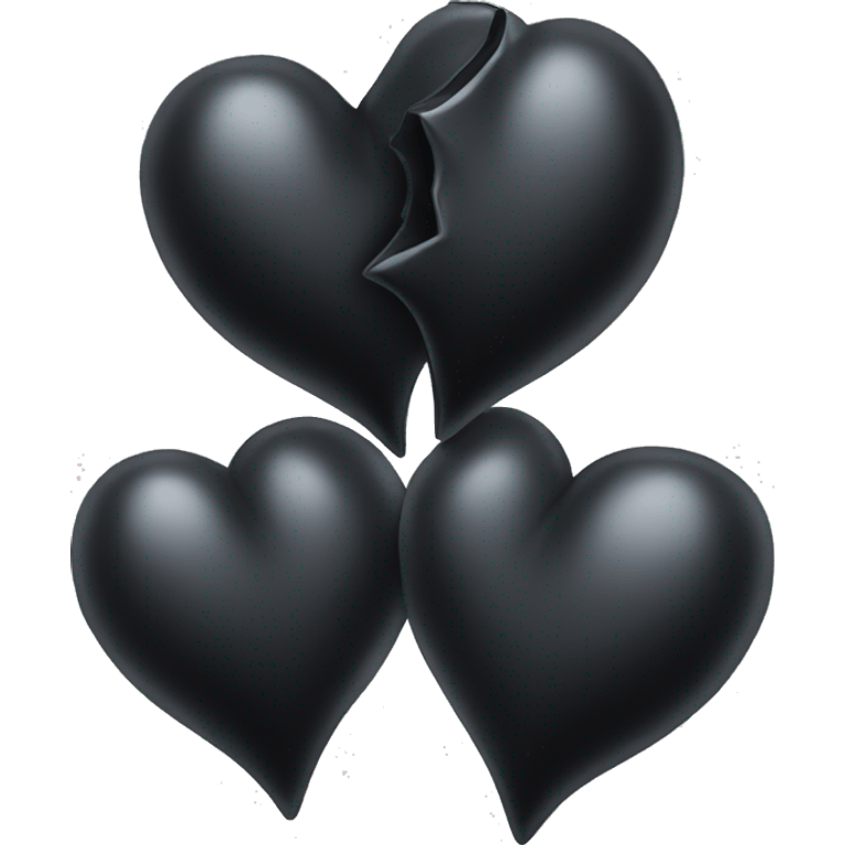 Two black hearts emoji